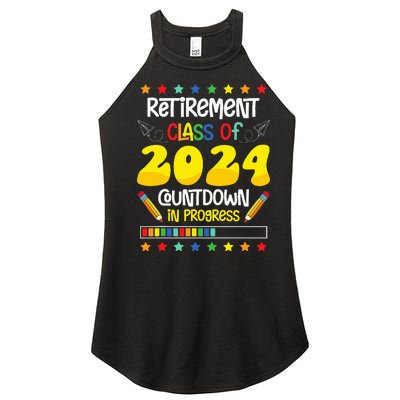 Retirement Class Of 2024 Countdown In Progress Funny Teacher Women’s Perfect Tri Rocker Tank