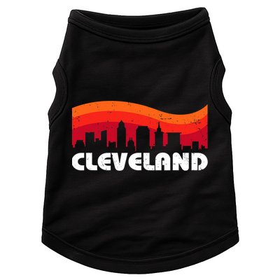 Retro Cleveland Ohio City Skyline Vintage CLE Souvenir Doggie Tank
