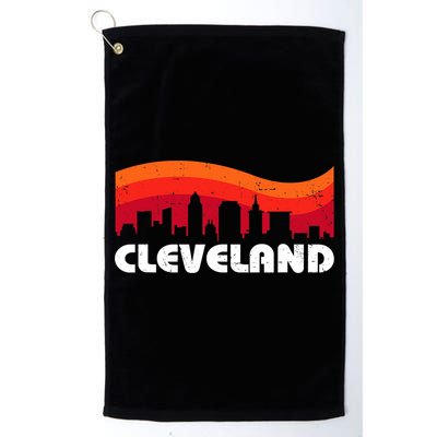 Retro Cleveland Ohio City Skyline Vintage CLE Souvenir Golf Towel