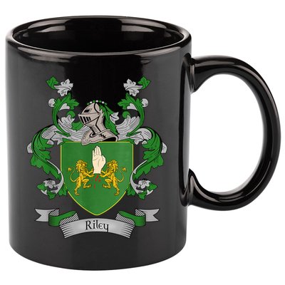 Riley Coat Of Arms Riley Surname Family Crest 11oz C Handle Ceramic Mug