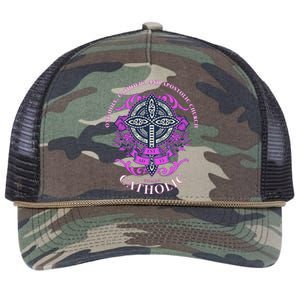 Roman Catholic One Holy Apostolic Cross Gift Retro Rope Trucker Hat Cap