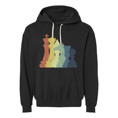 Retro Chess Outfit Chess Player Garment-Dyed Fleece Hoodie