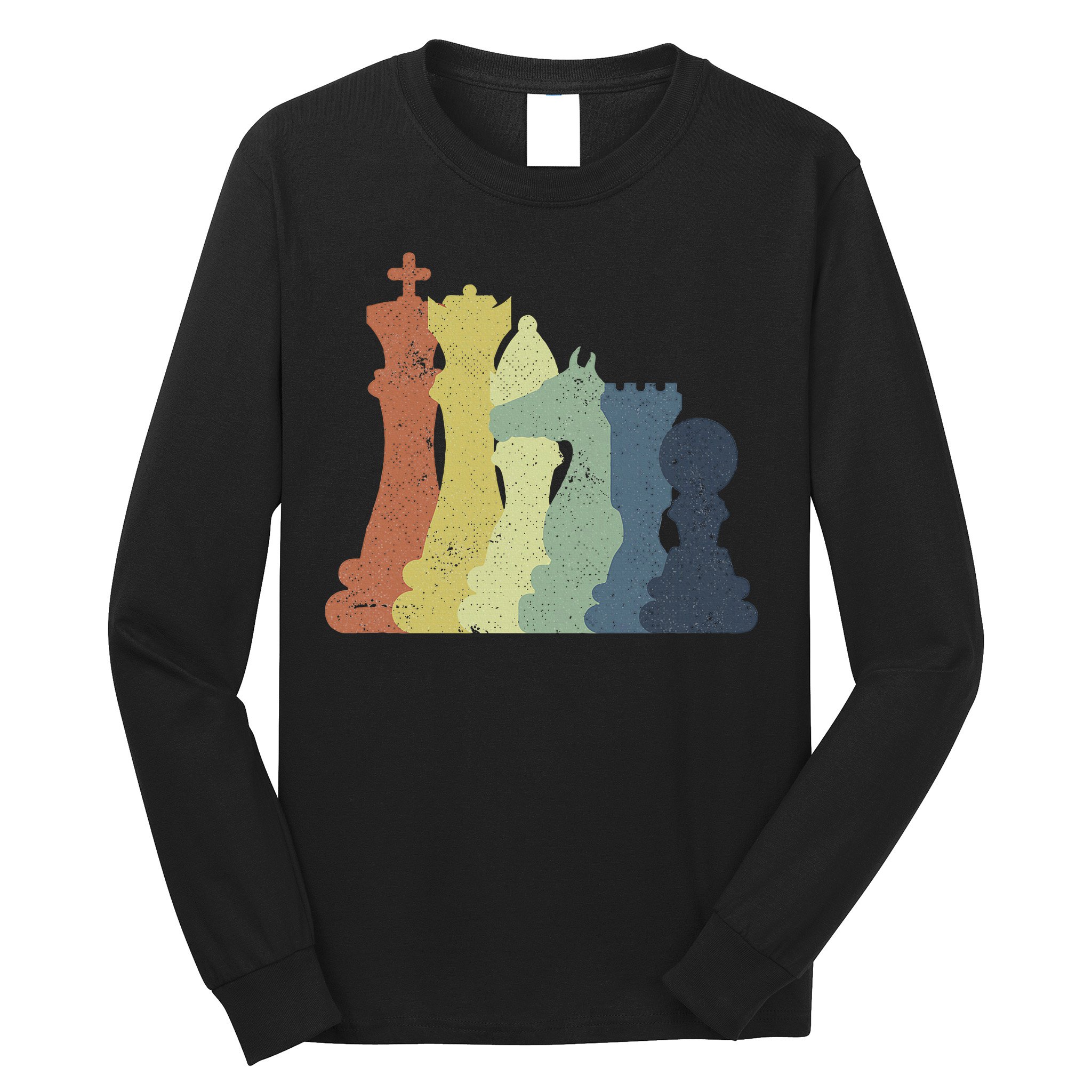 Retro Chess Outfit Chess Player Long Sleeve Shirt
