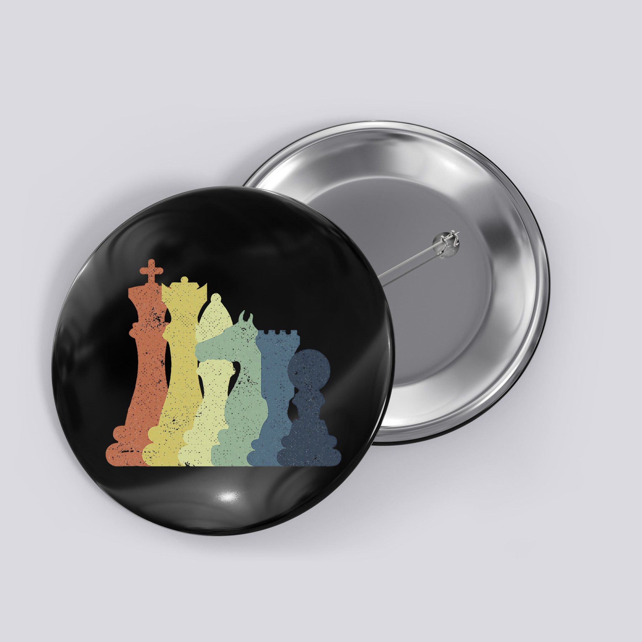 Retro Chess Outfit Chess Player Button