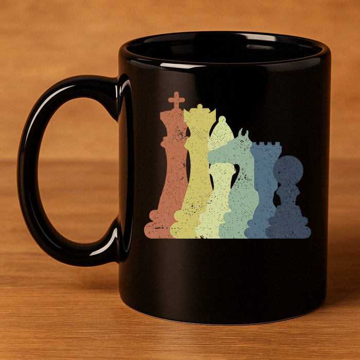 Retro Chess Outfit Chess Player 11oz C Handle Ceramic Mug