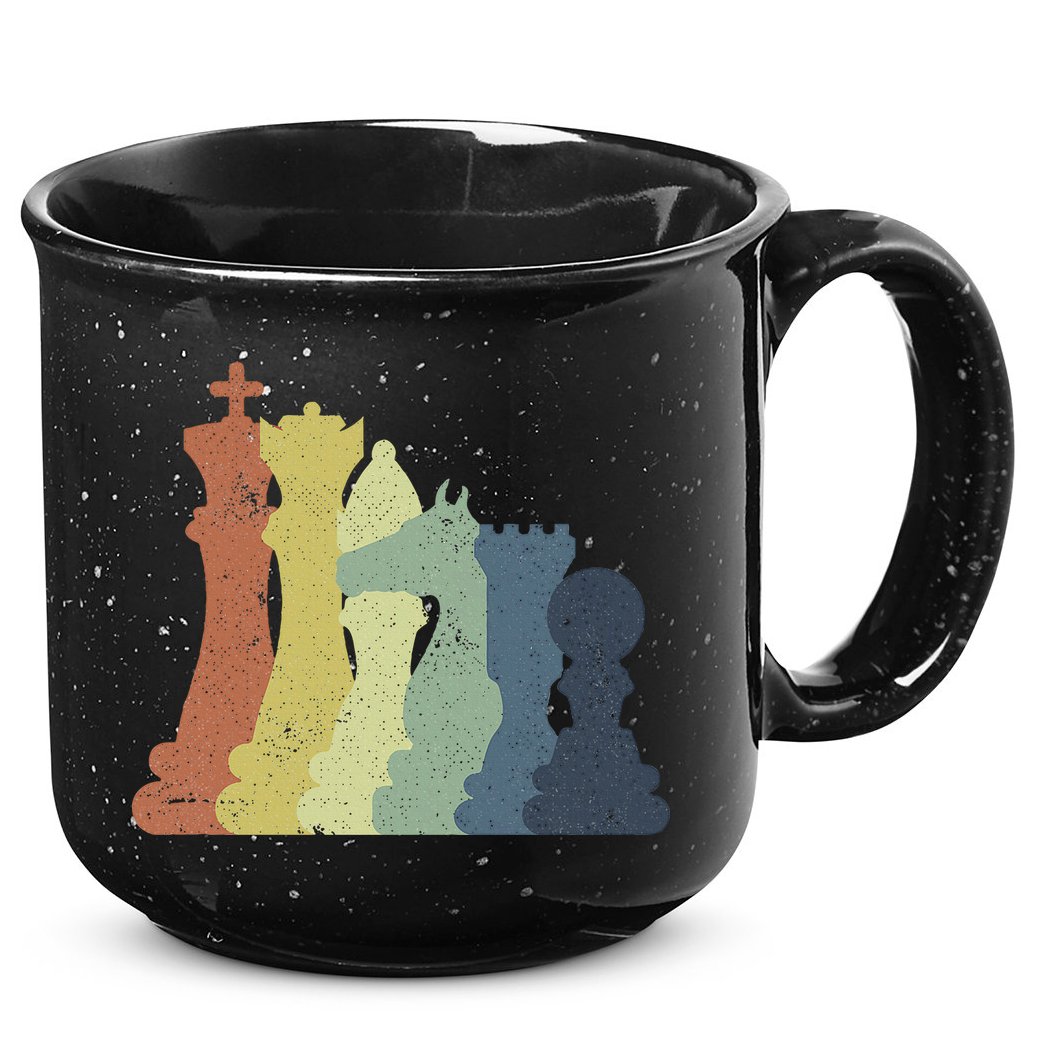 Retro Chess Outfit Chess Player 15oz Campfire Ceramic Mug