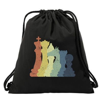 Retro Chess Outfit Chess Player Drawstring Bag
