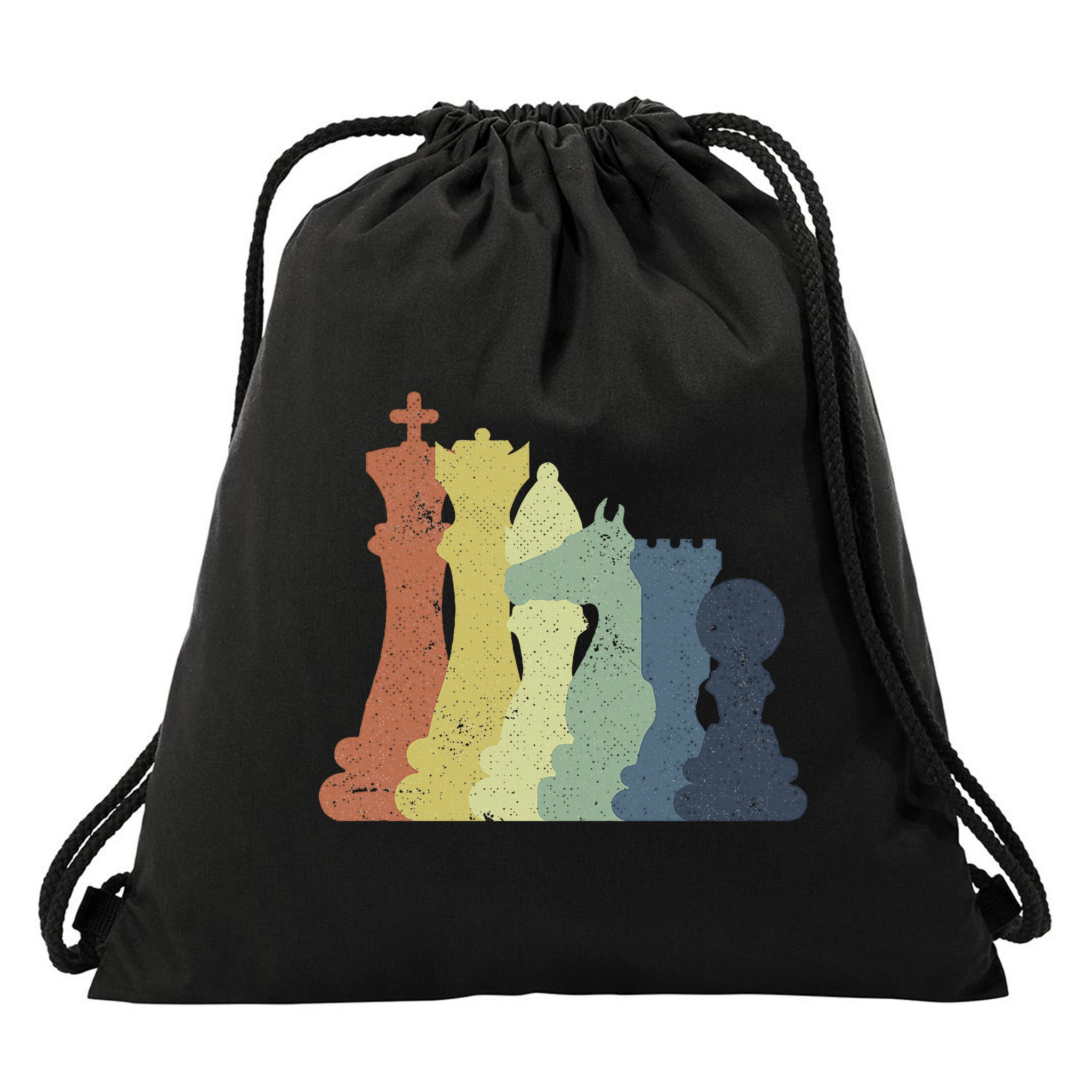 Retro Chess Outfit Chess Player Drawstring Bag
