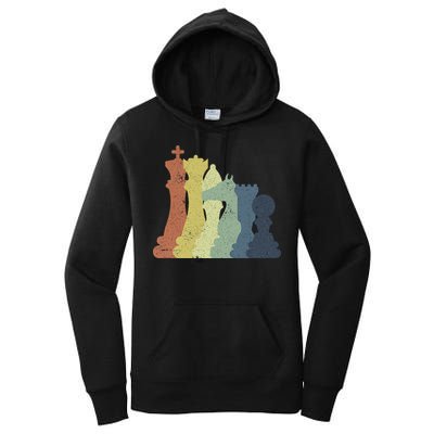 Retro Chess Outfit Chess Player Women's Pullover Hoodie