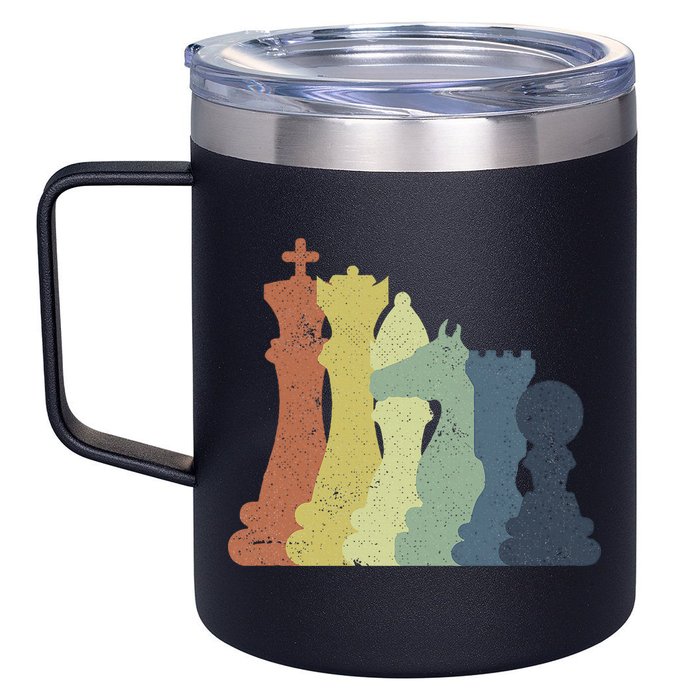 Retro Chess Outfit Chess Player 12oz Stainless Steel Coffee Mug