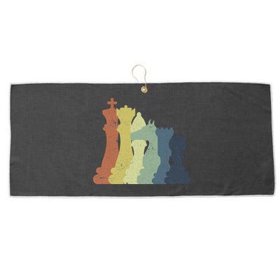 Retro Chess Outfit Chess Player Large Microfiber Waffle Golf Towel