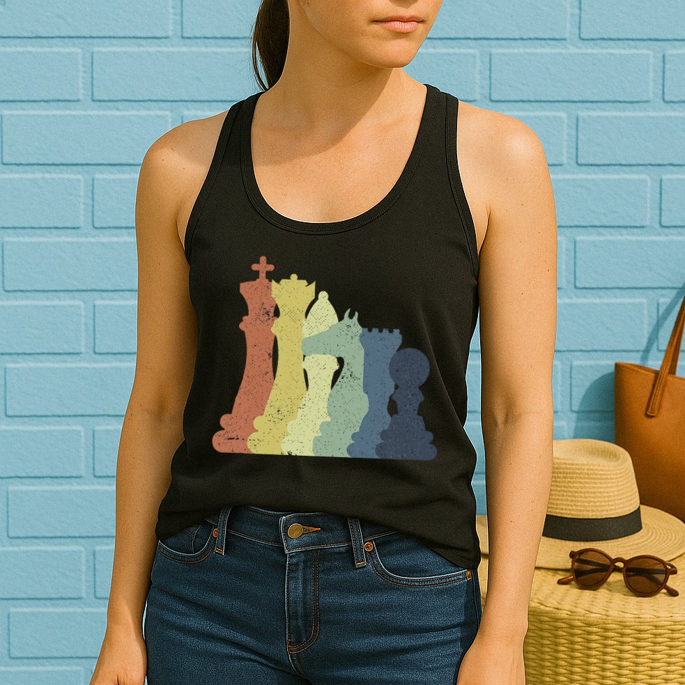 Retro Chess Outfit Chess Player Womens Tank Top