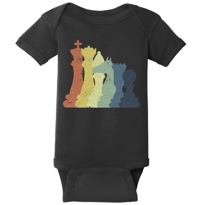Retro Chess Outfit Chess Player Baby Bodysuit
