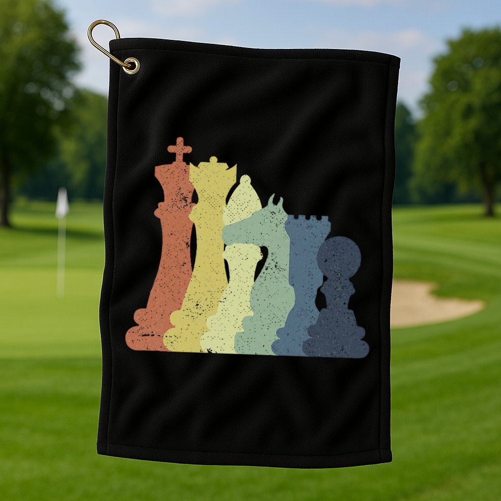 Retro Chess Outfit Chess Player Golf Towel