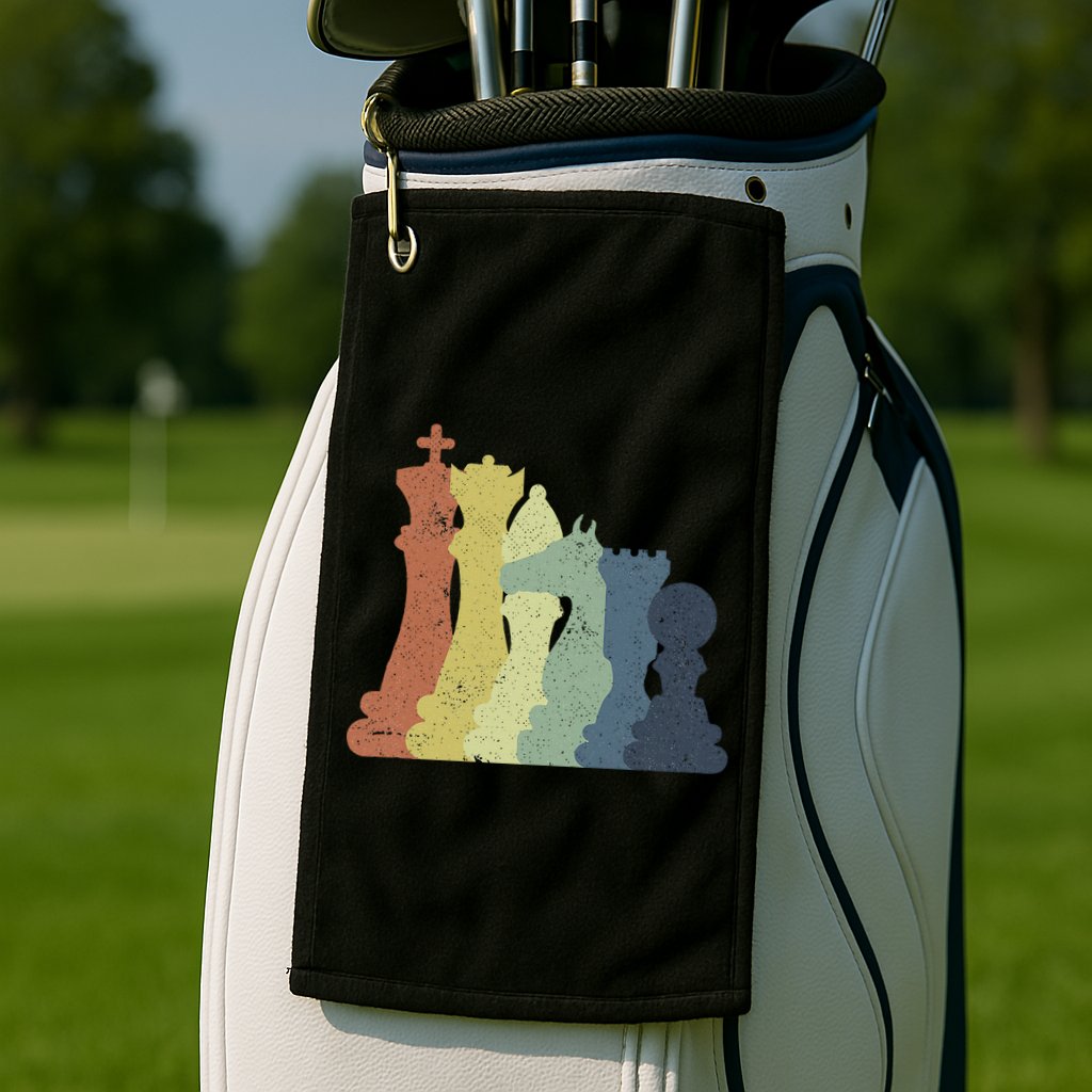 Retro Chess Outfit Chess Player Golf Towel
