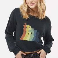 Retro Chess Outfit Chess Player Cropped Pullover Crew