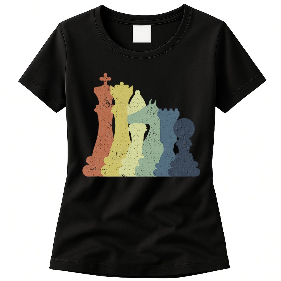 Retro Chess Outfit Chess Player Womens T-Shirt