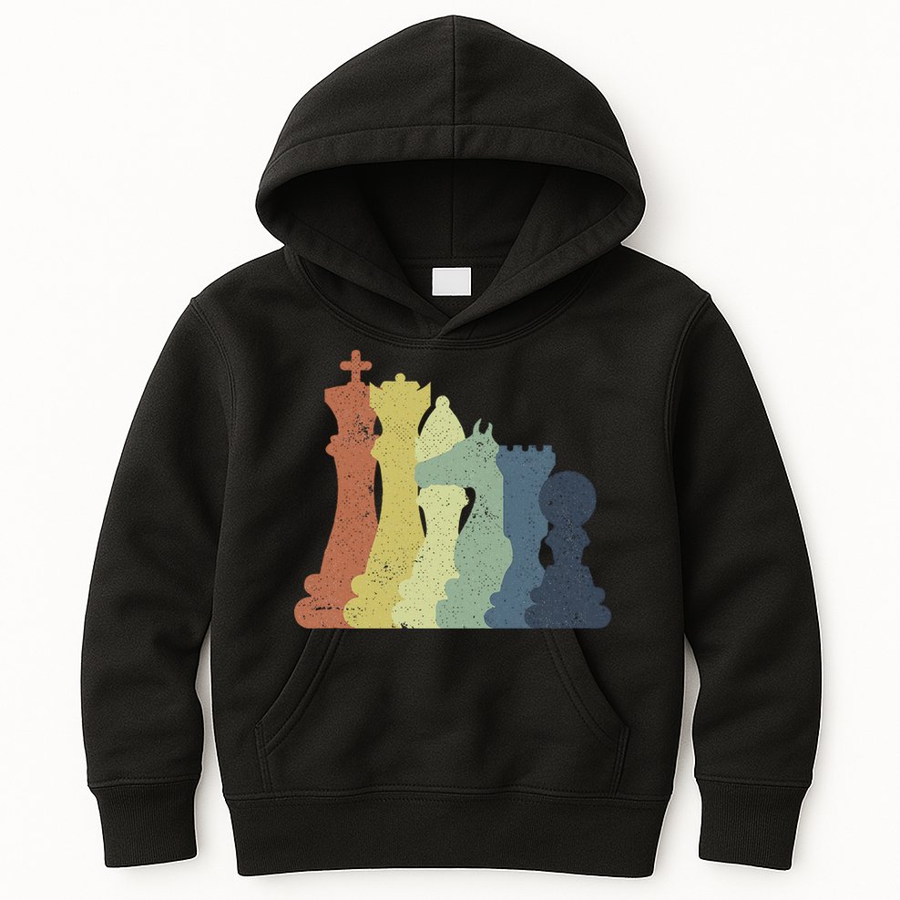Retro Chess Outfit Chess Player Kids Hoodie