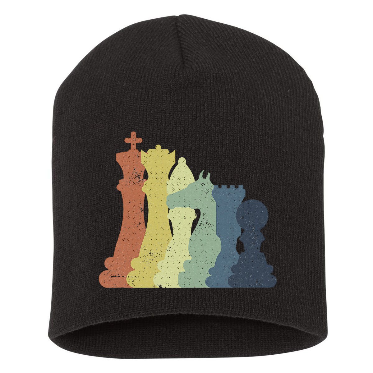 Retro Chess Outfit Chess Player Short Acrylic Beanie