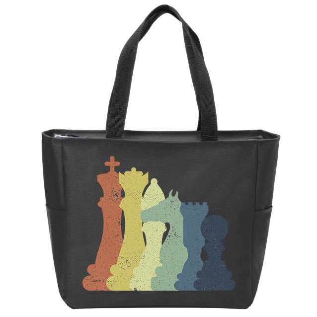Retro Chess Outfit Chess Player Zip Tote Bag