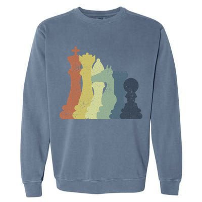Retro Chess Outfit Chess Player Garment-Dyed Sweatshirt