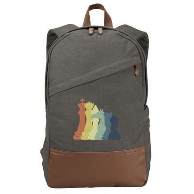 Retro Chess Outfit Chess Player Cotton Canvas Backpack