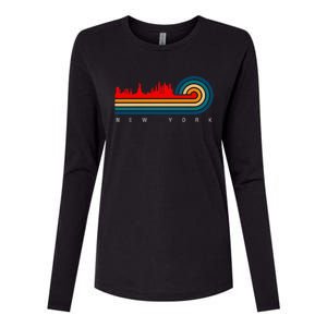 Retro City Of New York Womens Cotton Relaxed Long Sleeve T-Shirt