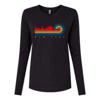 Retro City Of New York Womens Cotton Relaxed Long Sleeve T-Shirt