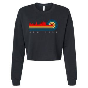 Retro City Of New York Cropped Pullover Crew