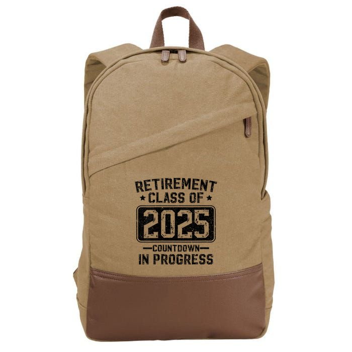 Retirement Class Of 2025 Countdown In Progress Cotton Canvas Backpack