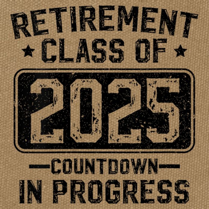 Retirement Class Of 2025 Countdown In Progress Cotton Canvas Backpack