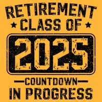 Retirement Class Of 2025 Countdown In Progress Pom Pom 12in Knit Beanie