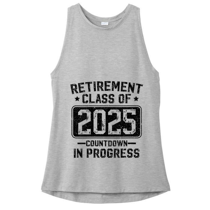 Retirement Class Of 2025 Countdown In Progress Ladies PosiCharge Tri-Blend Wicking Tank