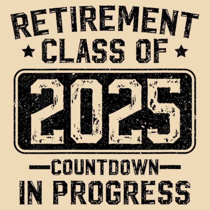 Retirement Class Of 2025 Countdown In Progress Drawstring Bag