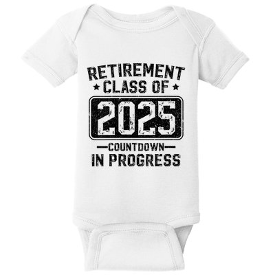 Retirement Class Of 2025 Countdown In Progress Baby Bodysuit