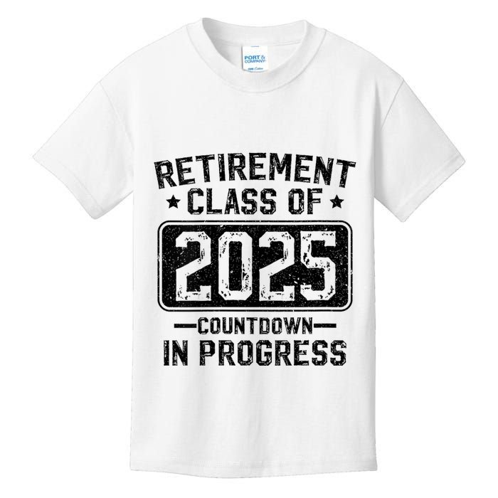 Retirement Class Of 2025 Countdown In Progress Kids T-Shirt