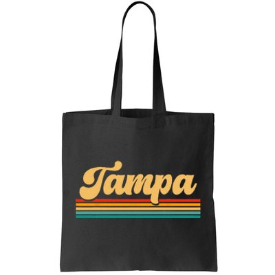 Retro City Of Tampa Florida Tote Bag