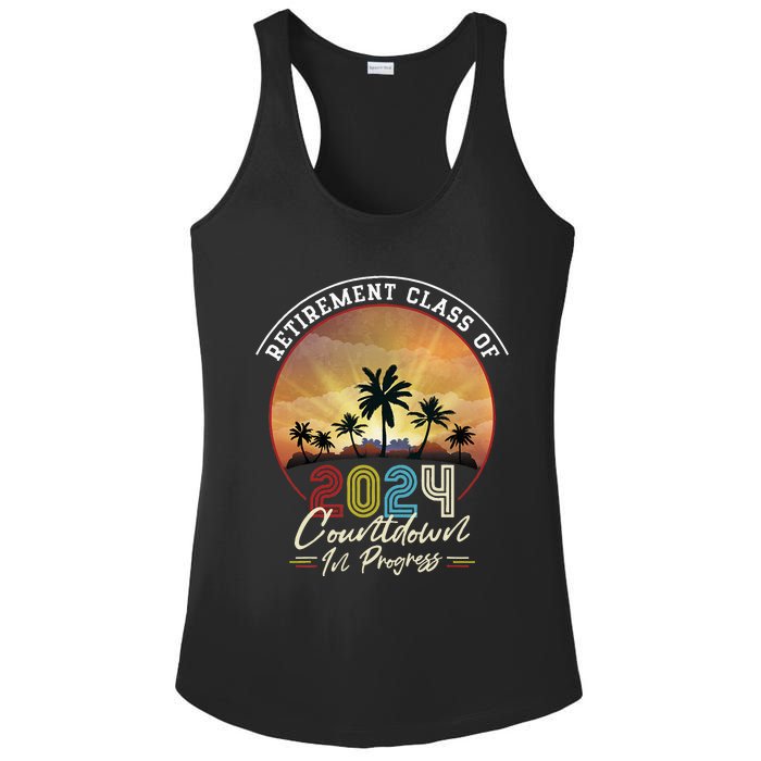 Retiret Class Of 2024 Countdown In Progress Vintage Ladies PosiCharge Competitor Racerback Tank