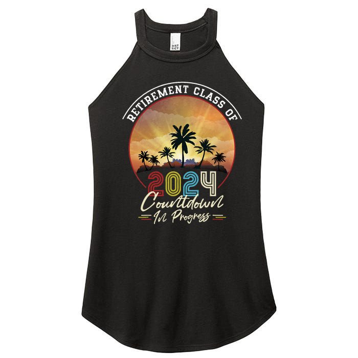 Retiret Class Of 2024 Countdown In Progress Vintage Women's Perfect Tri Rocker Tank