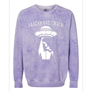 Rock Climbing Outdoors Sport Space Aliens Colorblast Crewneck Sweatshirt