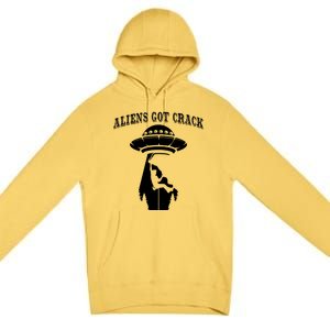 Rock Climbing Outdoors Sport Space Aliens Premium Pullover Hoodie