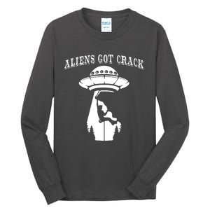 Rock Climbing Outdoors Sport Space Aliens Tall Long Sleeve T-Shirt