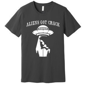 Rock Climbing Outdoors Sport Space Aliens Premium T-Shirt