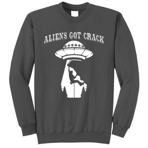 Rock Climbing Outdoors Sport Space Aliens Tall Sweatshirt