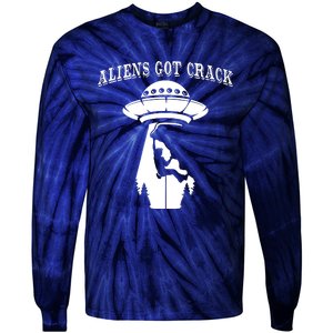 Rock Climbing Outdoors Sport Space Aliens Tie-Dye Long Sleeve Shirt