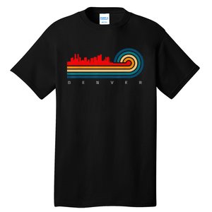 Retro City of Denver Colorado Tall T-Shirt