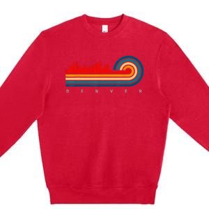 Retro City of Denver Colorado Premium Crewneck Sweatshirt