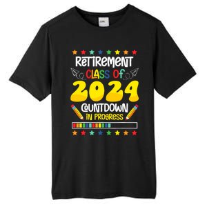 Retirement Class Of 2024 Countdown In Progress Funny Teacher Tall Fusion ChromaSoft Performance T-Shirt