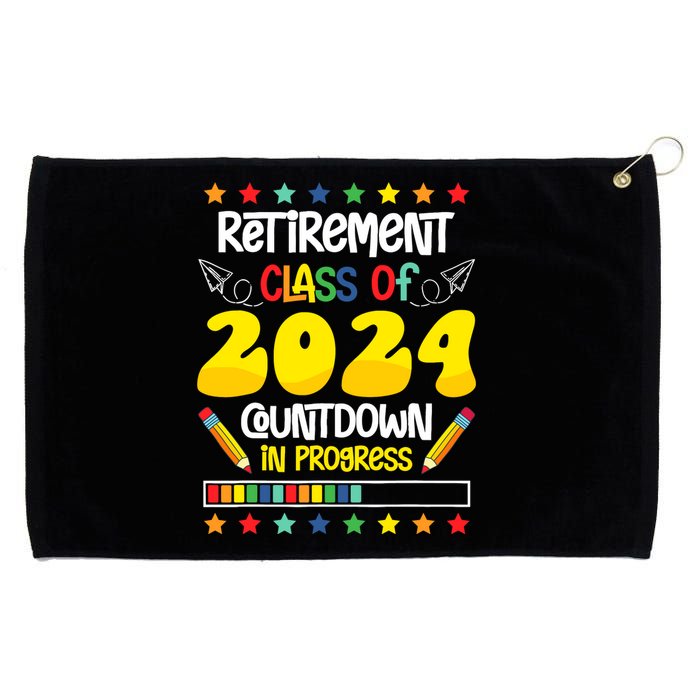 Retirement Class Of 2024 Countdown In Progress Funny Teacher Grommeted Golf Towel