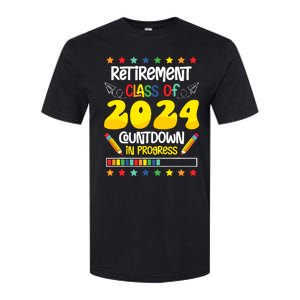 Retirement Class Of 2024 Countdown In Progress Funny Teacher Softstyle CVC T-Shirt